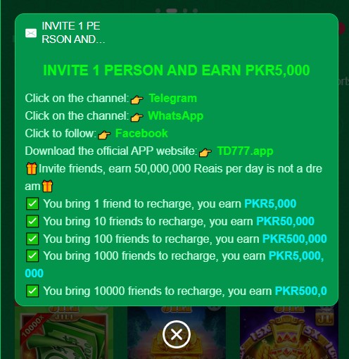 Invite Friends to Earn in TD777